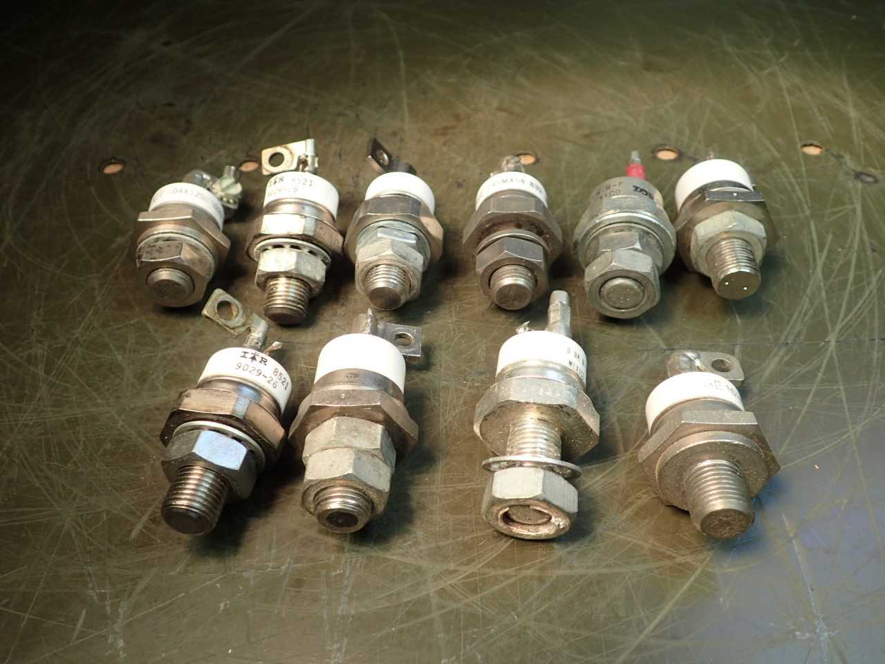 10 Piece Thyristor Lot: ECG5579, IR 2N1800 8521, GE C45MX54 104X125DA020, W 209C - ELECTRICAL COMPONENTS