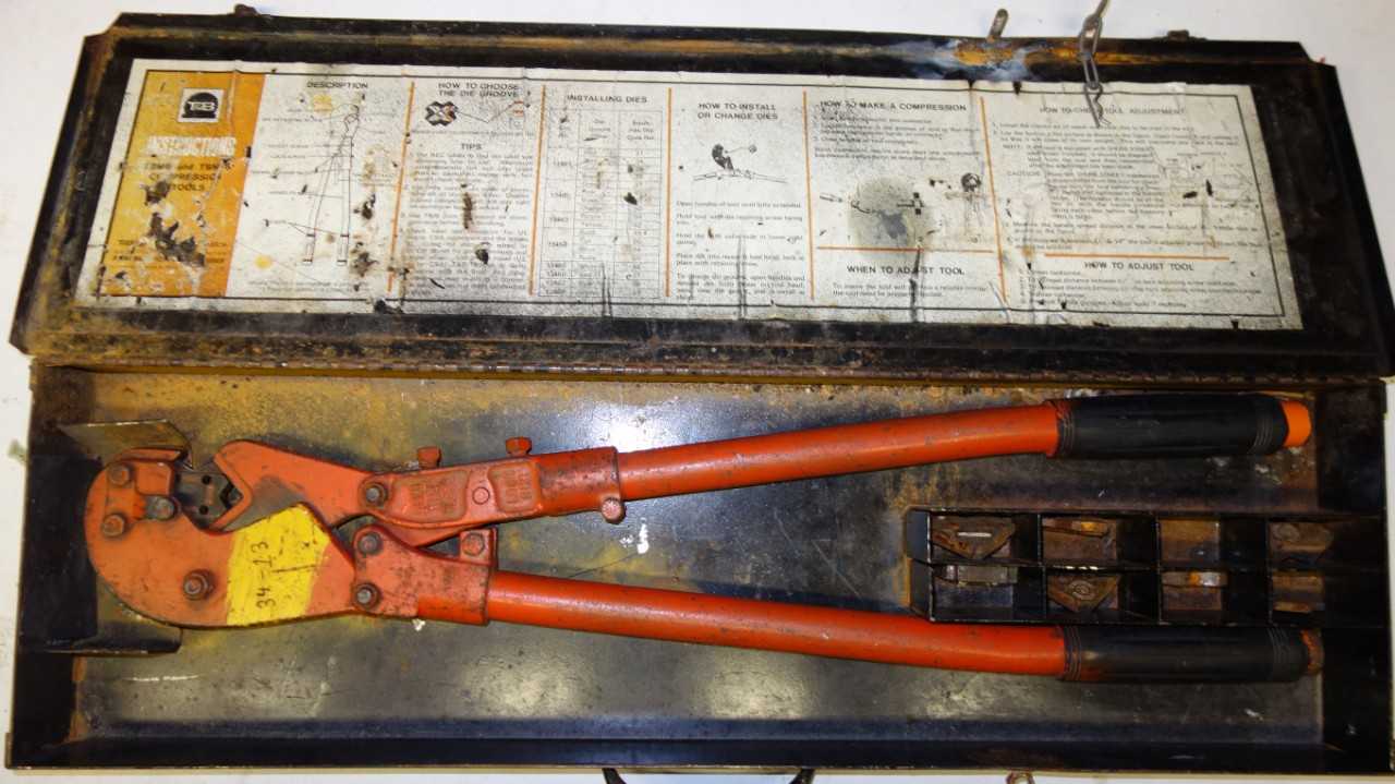 THOMAS & BETTS TBM-8 COMPRESSION TOOL CRIMPER - ELECTRIC POWER TOOLS