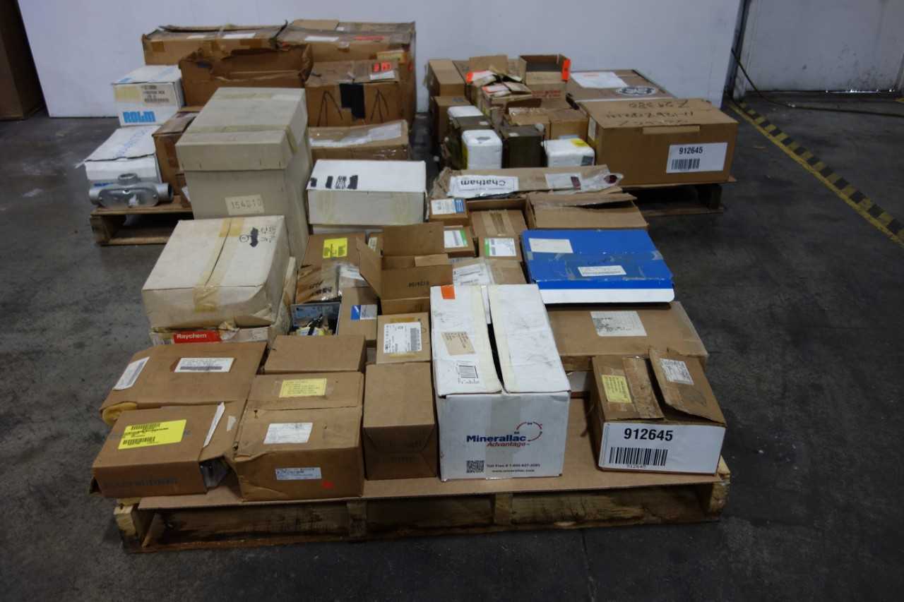 3 PALLETS OF ASSORTED ELECTRICAL - ELECTRICAL COMPONENTS