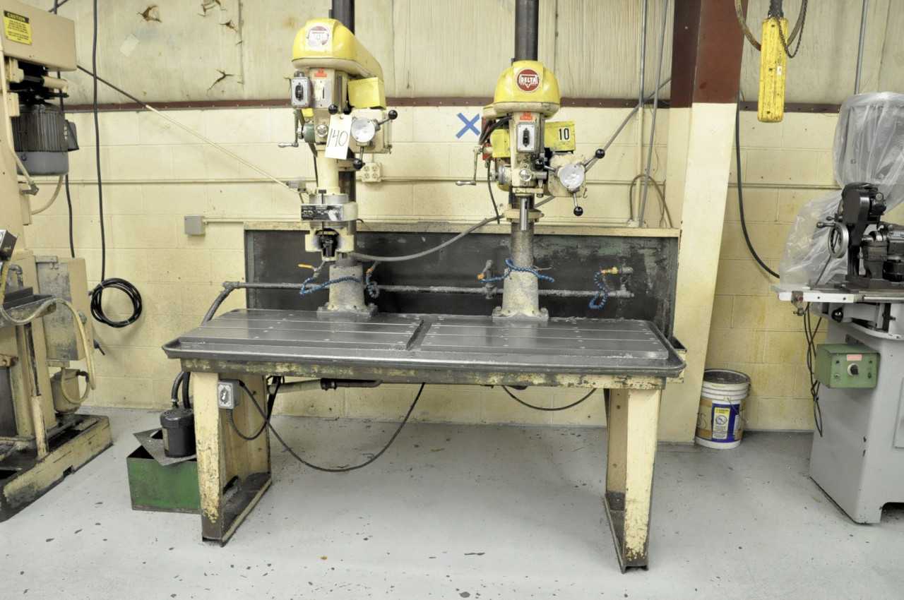 ROCKWELL DELTA 20" 2-Head Production Drill Table, (2) Drill Press - UPRIGHT DRILL PRESSES