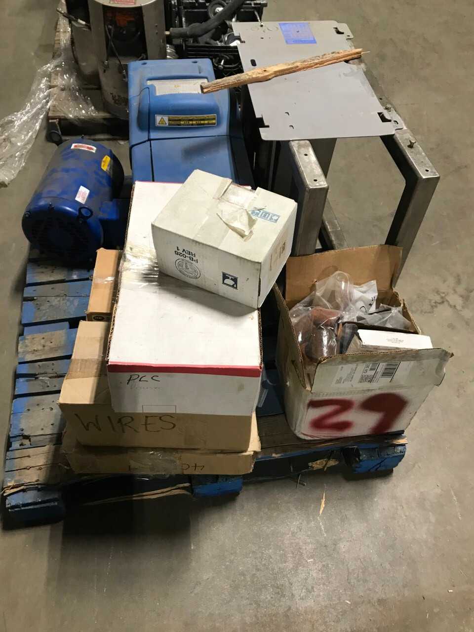 Lot of Miscellaneous Inventory, compressor, conveyor, machine parts, hoses, cables, electrical, RDL Motors and much more - INDUSTRIAL PARTS