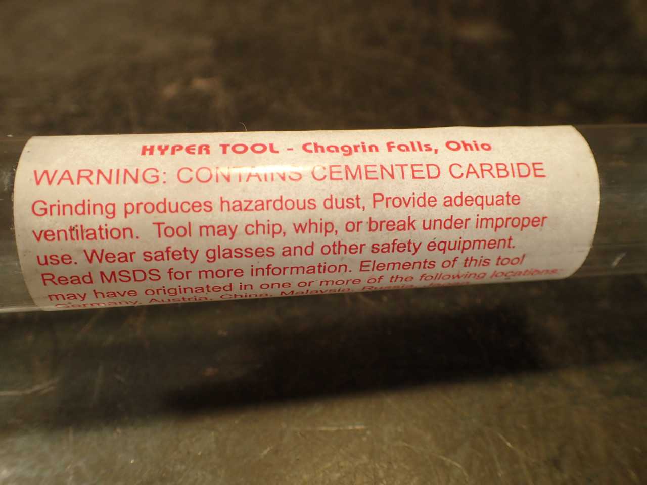 Hyper Tool 5/16" .3125 x 25" OAL Coolant Fed Deep Hole Gun Drill: Carbide Tipped - MACHINING ACCESSORIES & TOOLING