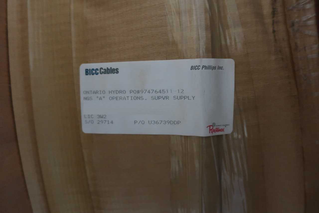 SPOOL OF BICC CABLES 715F0023 FIRE RESISTANT CORDSET CABLE - INDUSTRIAL PARTS