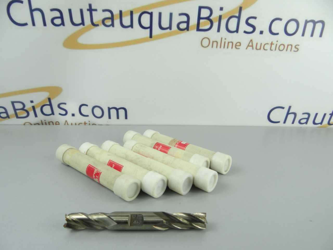 Lot of 6 NEW HSS 4 Flute Double End Mills - MACHINING ACCESSORIES & TOOLING