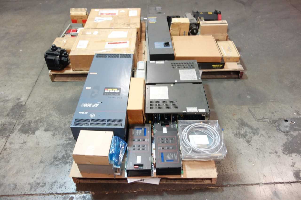 3 PALLETS OF ASSORTED ELECTRICAL, SERVO CONTROLLER, MOTOR DRIVE, MODULE CONTROLLER, POWER SUPPLY, CIRCUIT BOARDS - AUTOMATION & CONTROLS