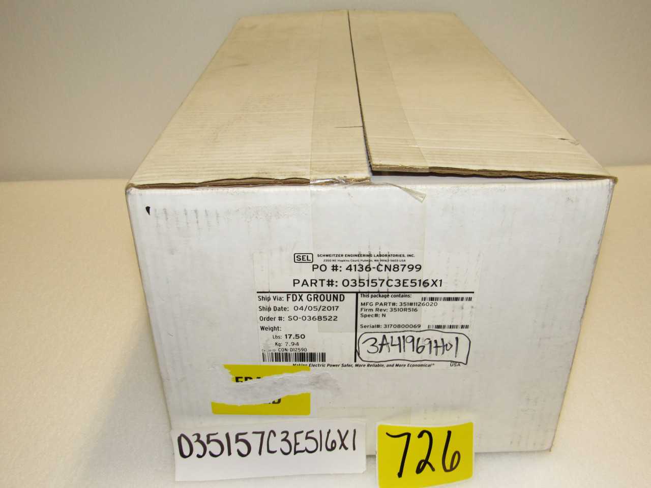 Schweitzer Engineering Misc Items - ELECTRIC POWER TOOLS