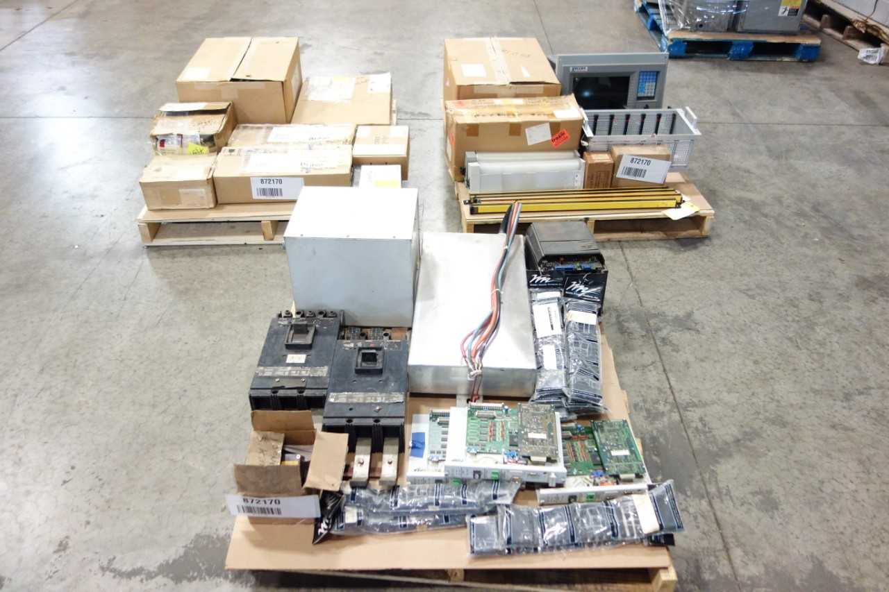 3 PALLETS OF ASSORTED ELECTRICAL - ELECTRICAL COMPONENTS
