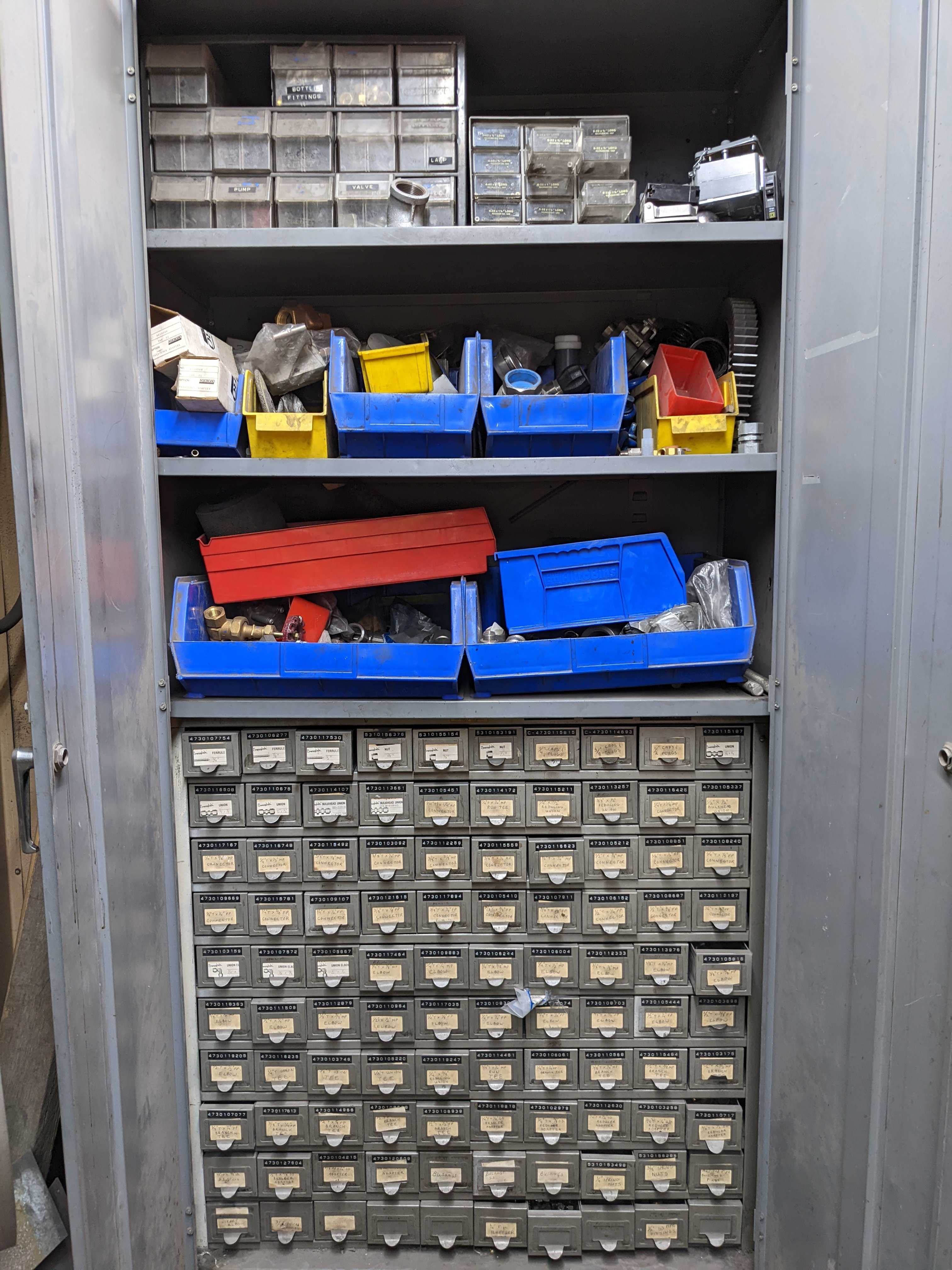 CABINET WITH CONTENTS - INDUSTRIAL PARTS