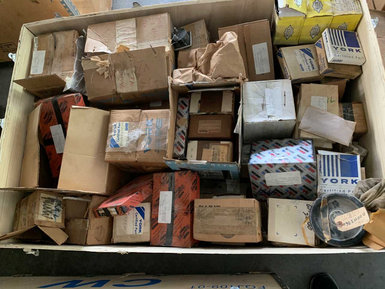 CRATE OF NEW ELECTRICAL AUTOMATION EQUIPMENT PARTS - ELECTRICAL COMPONENTS