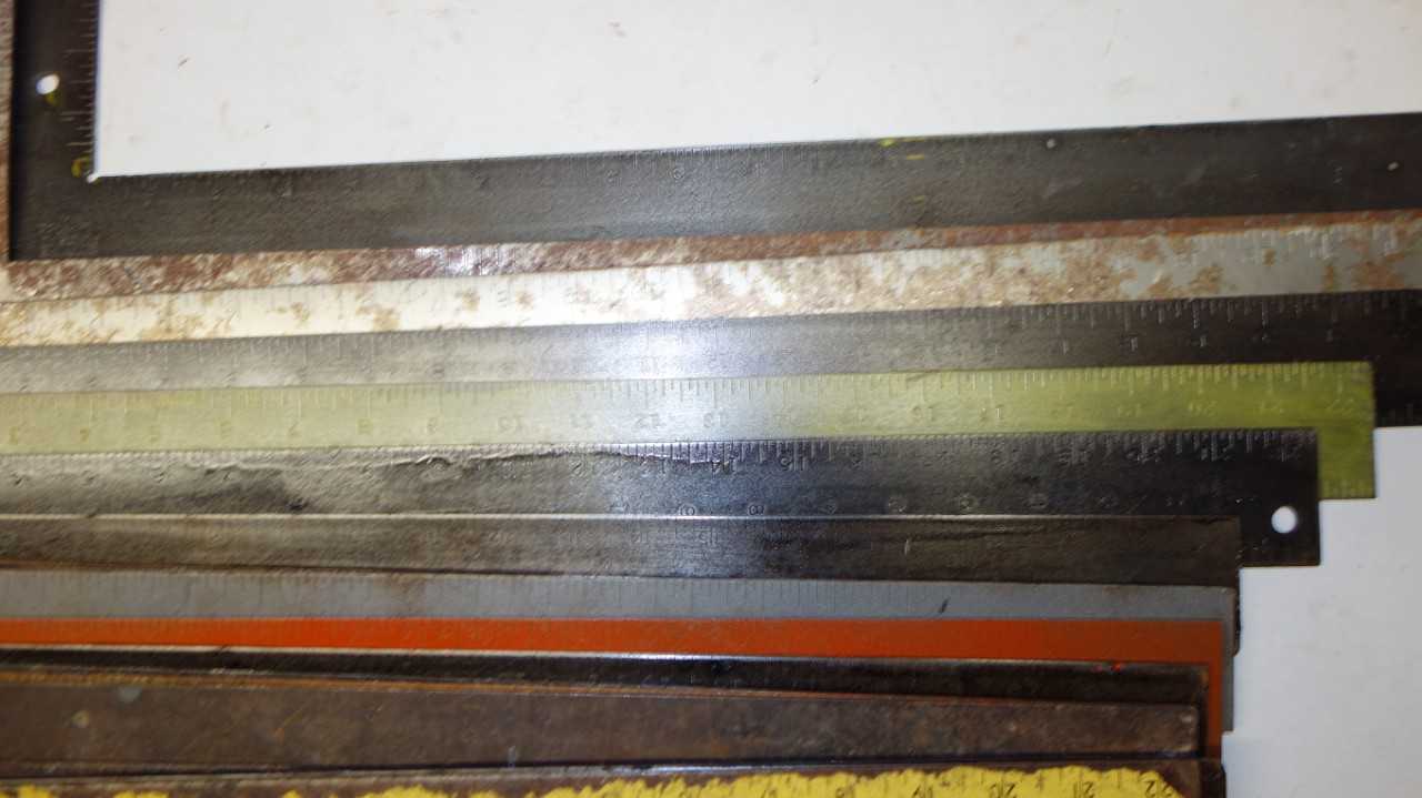 LOT OF ASSORTED RIGHT ANGLE RULERS 24 X 16 IN - ELECTRIC POWER TOOLS
