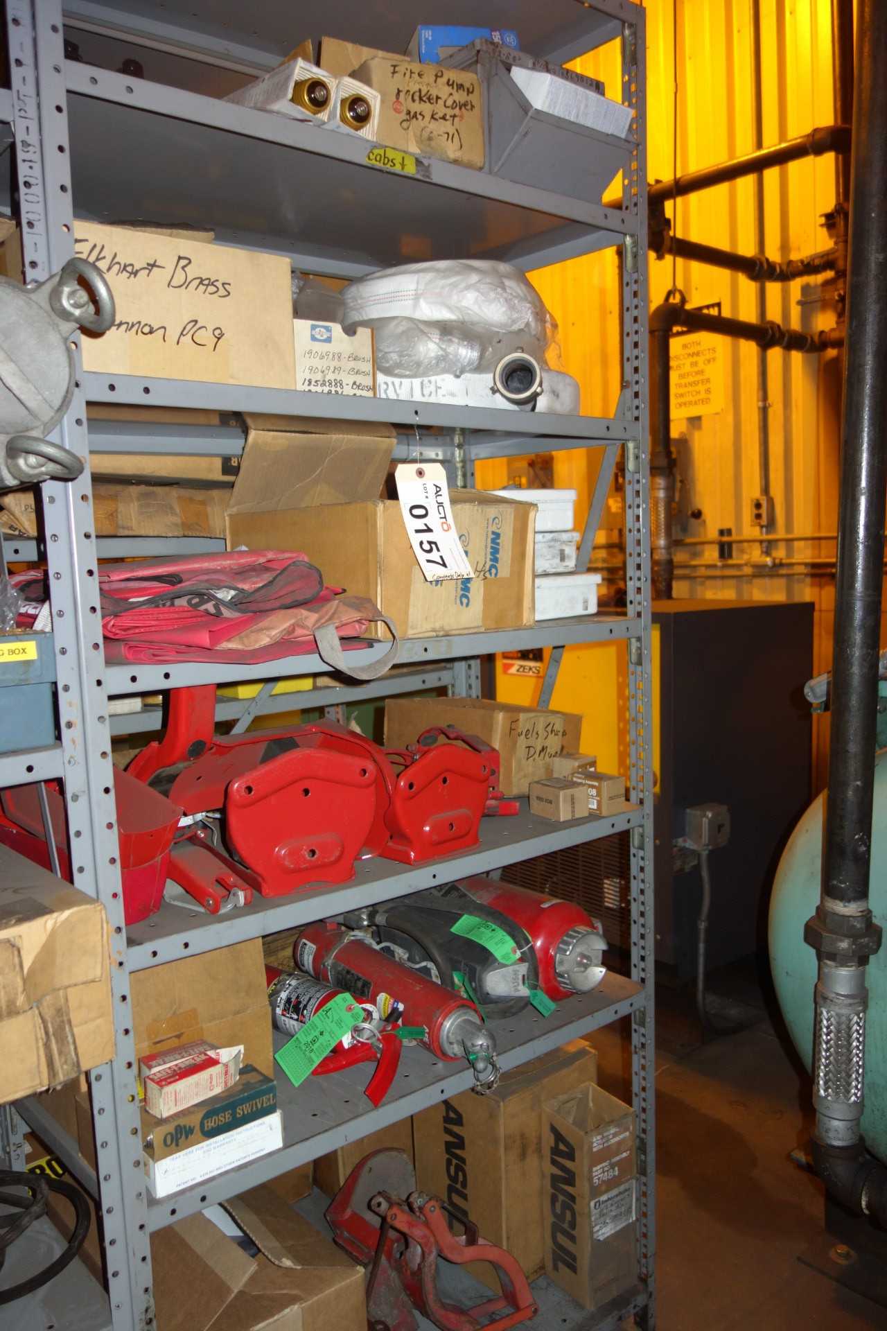CONTENTS OF SHELVING, FIRE SAFETY SUPPLIES - SAFETY EQUIPMENT