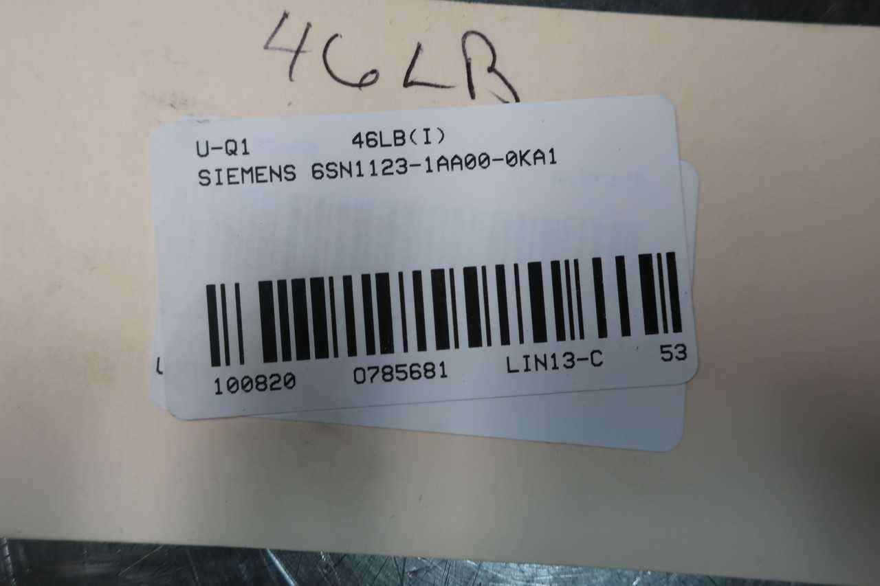 SIEMENS 6SN11231AA000KA1 SIMODRIVE DIGITAL DRIVE MODULE - AUTOMATION & CONTROLS