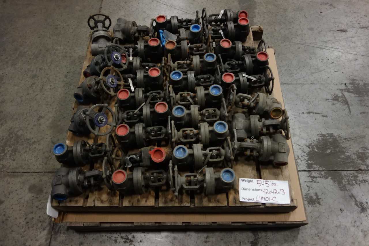 1 PALLET OF ASSORTED 1.5" GATE VALVES - VALVES