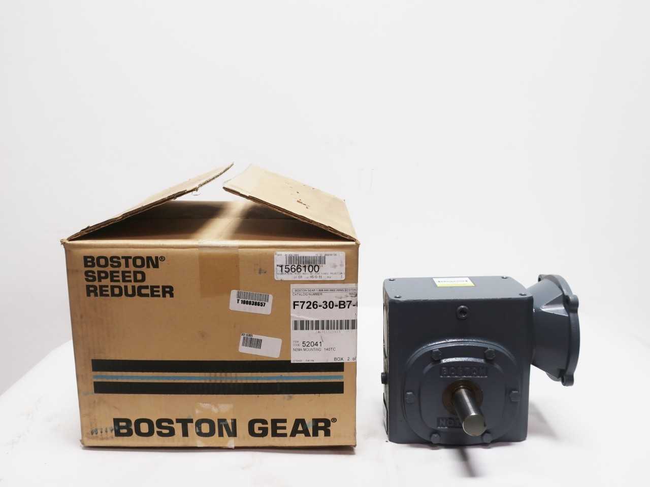 BOSTON GEAR F726-30-B7-G 1.68HP 30:1 GEAR REDUCER - GEAR REDUCERS