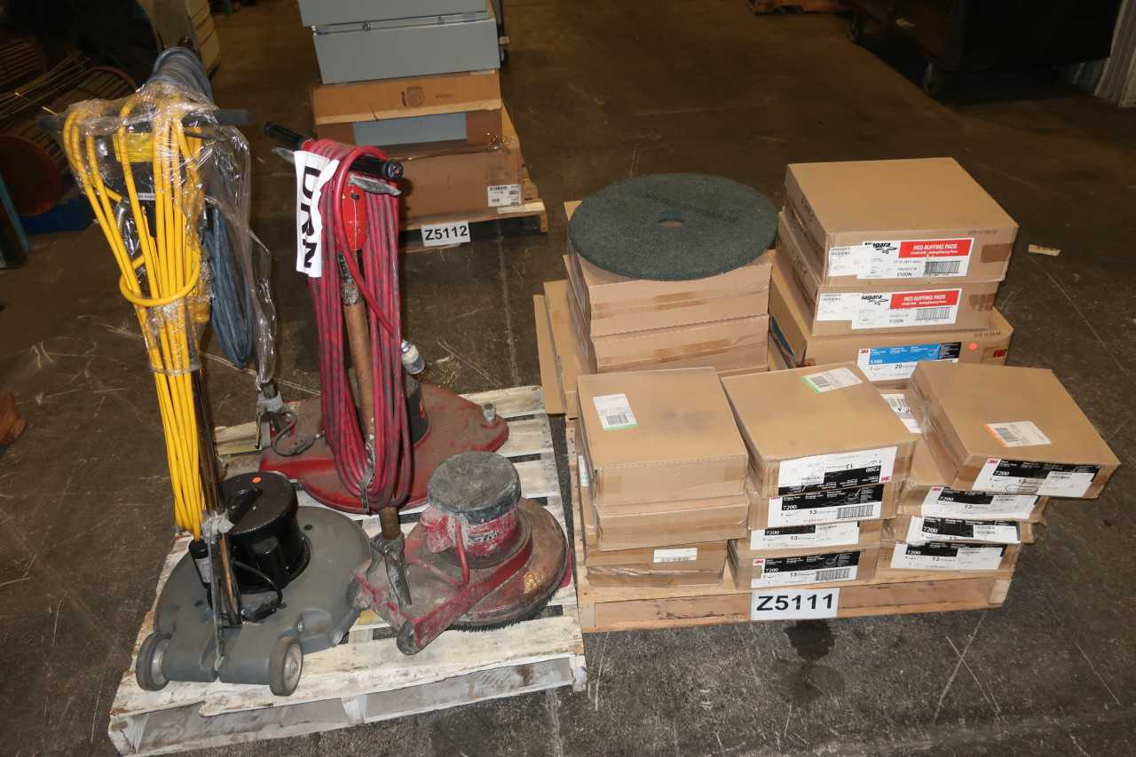 2 PALLETS OF ASSORTED FLOOR BUFFERS AND PADS DAYTON BETCO - MISCELLANEOUS