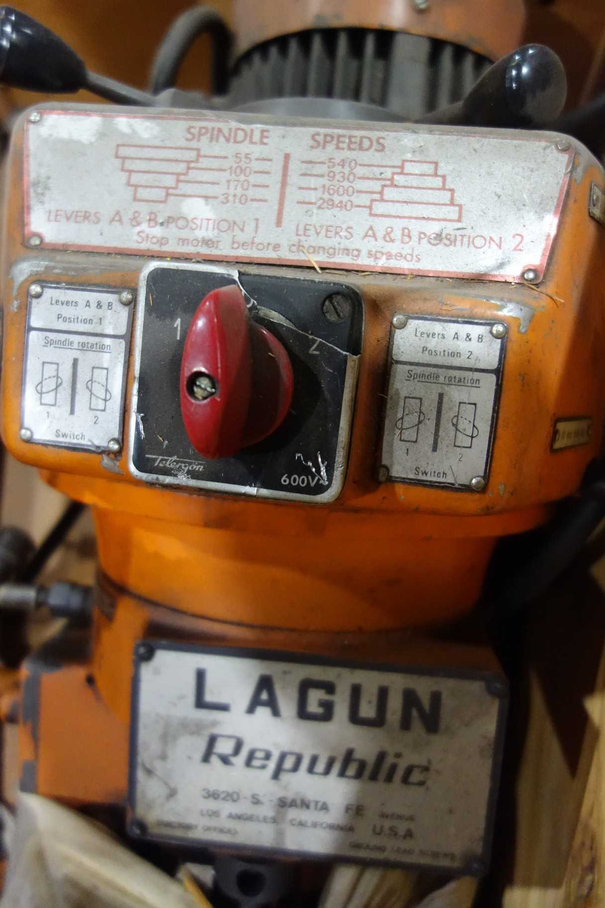 Lagun Republic 3620-S Vertical Mill Parts - MILLING MACHINES