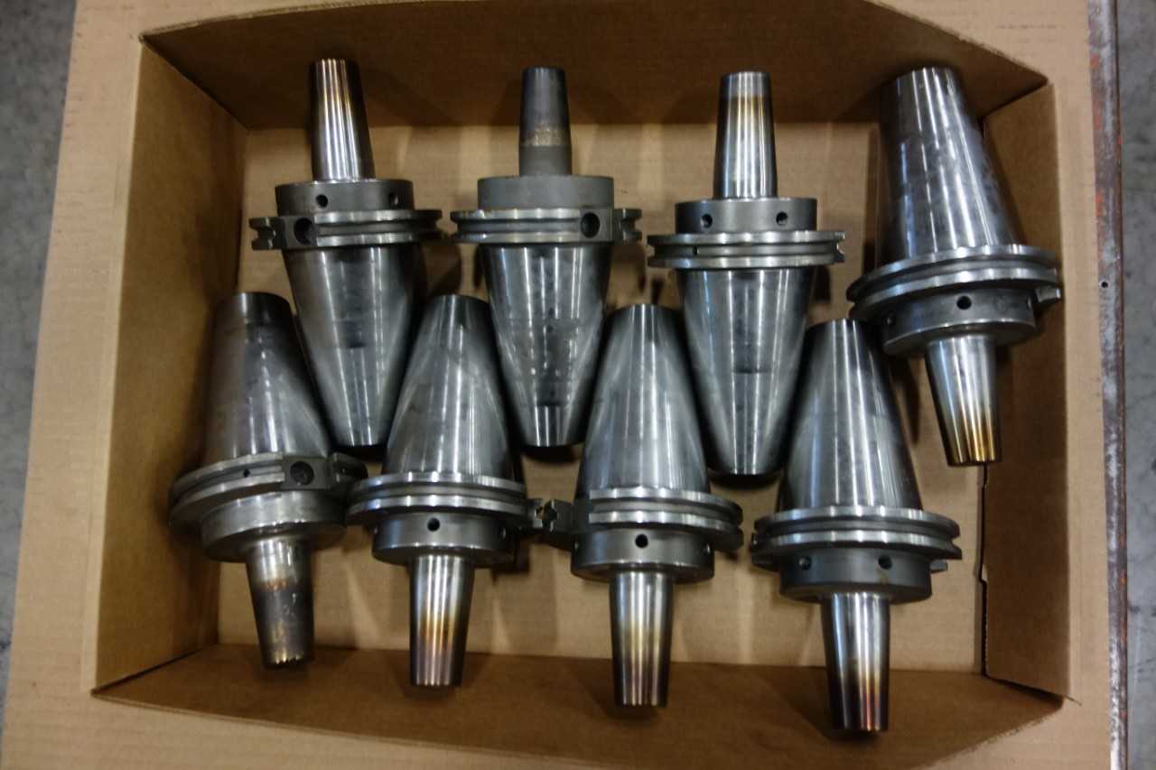 LOT OF ASSORTED CAT50 TOOL HOLDERS - SHRINKER - ELECTRIC POWER TOOLS