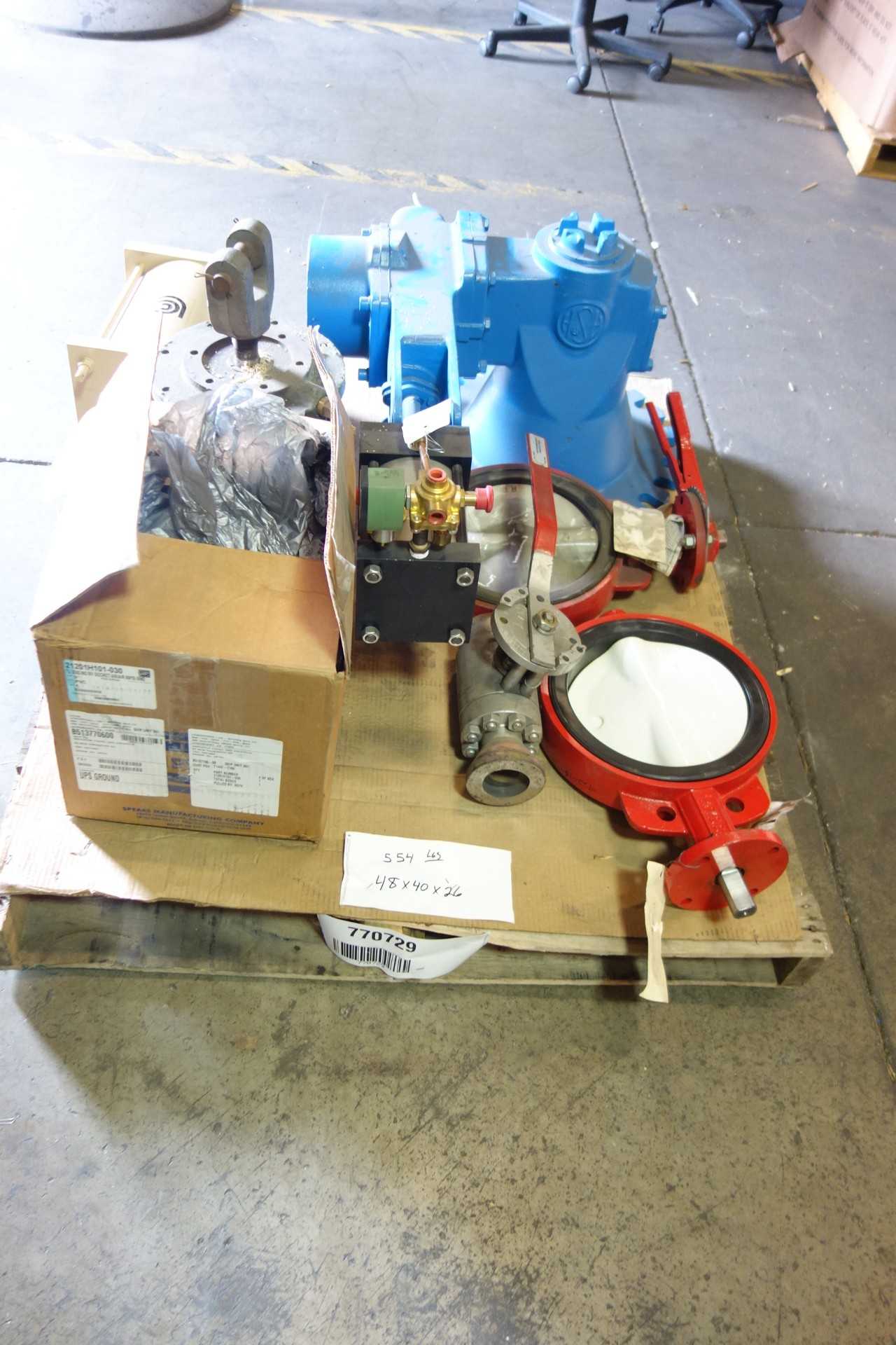 LOT OF ASSORTED VALVES AND ACTUATORS A-S-H UNITED CONVEYOR SPEARS BRAY - VALVES