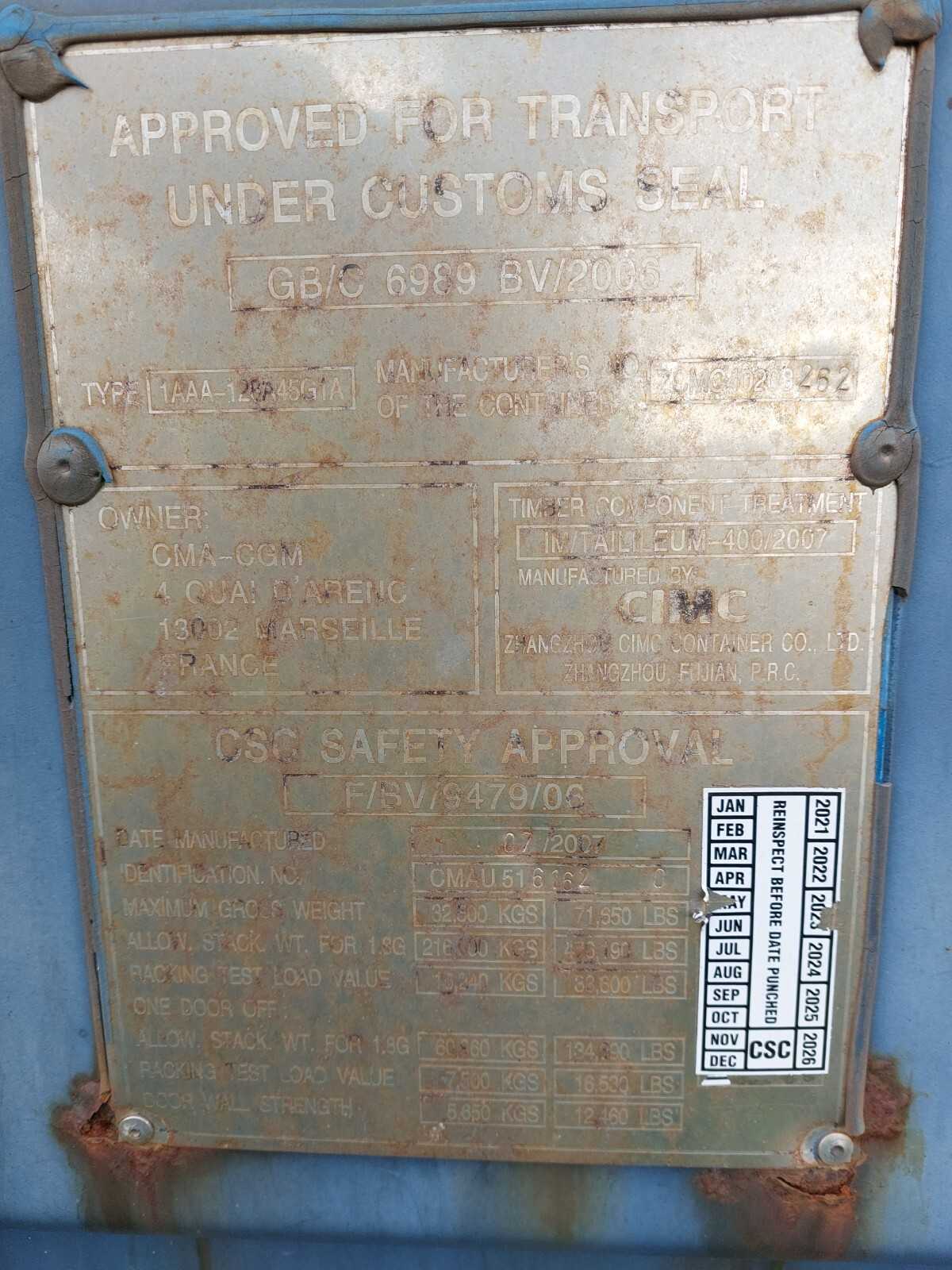 40 ft Container - Empty - INDUSTRIAL PARTS