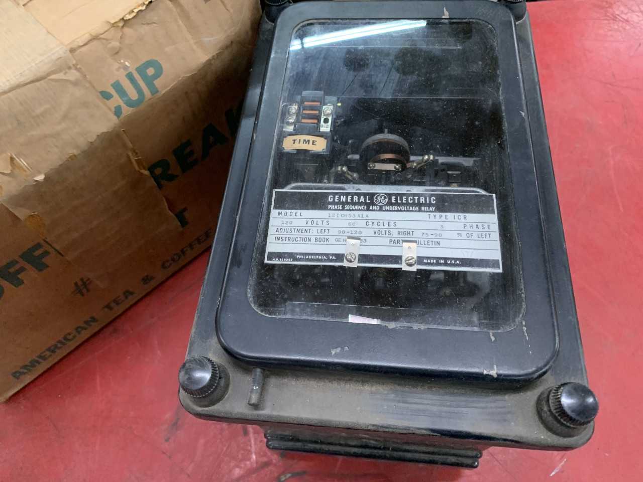 USED GENERAL ELECTRIC PHASE SEQUENCE AND UNDERVOLTAGE RELAY 12ICR53A1A - MISCELLANEOUS