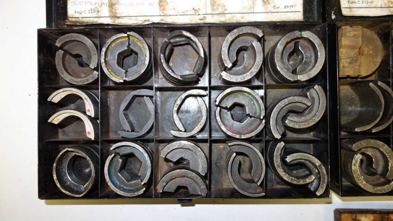 4 COMPLETE SETS OF BURNDY CRIMPING DIES - ELECTRIC POWER TOOLS