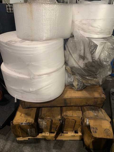 1 Pallet of Plastic Sheet/Packaging Material - LIFTING ATTACHMENTS