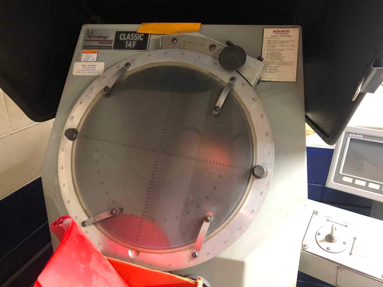 Jones & Lamson Classic 14F, 14"  Optical Comparator with Acu-Rite DRO - MACHINING ACCESSORIES & TOOLING