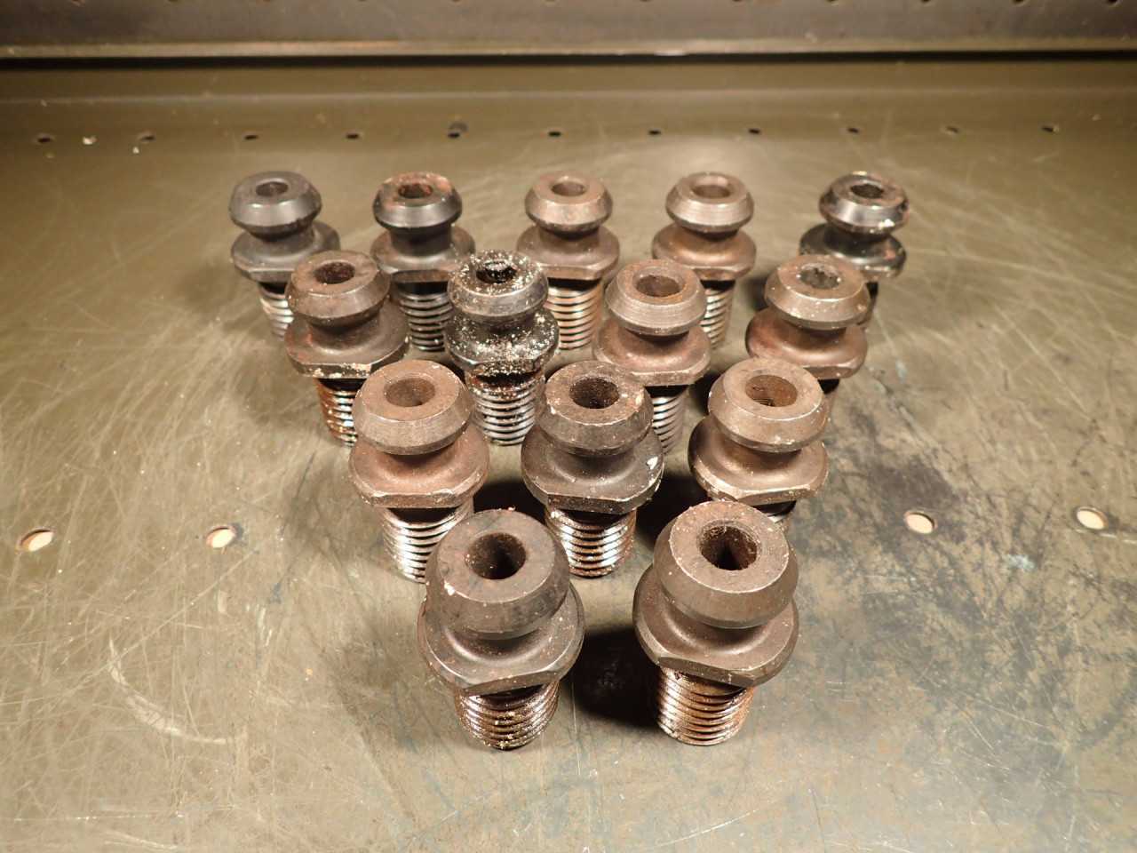 14 Piece Lot Cincinnati 647861185 CAT-50 Coolant Thru Pull Stud Retention Knobs - MACHINING ACCESSORIES & TOOLING