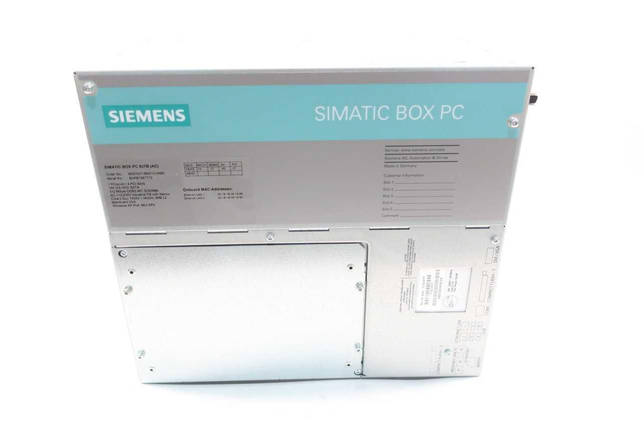 SIEMENS 6ES7647-6ND13-0AB0 SIMATIC BOX PC 872B - AUTOMATION & CONTROLS