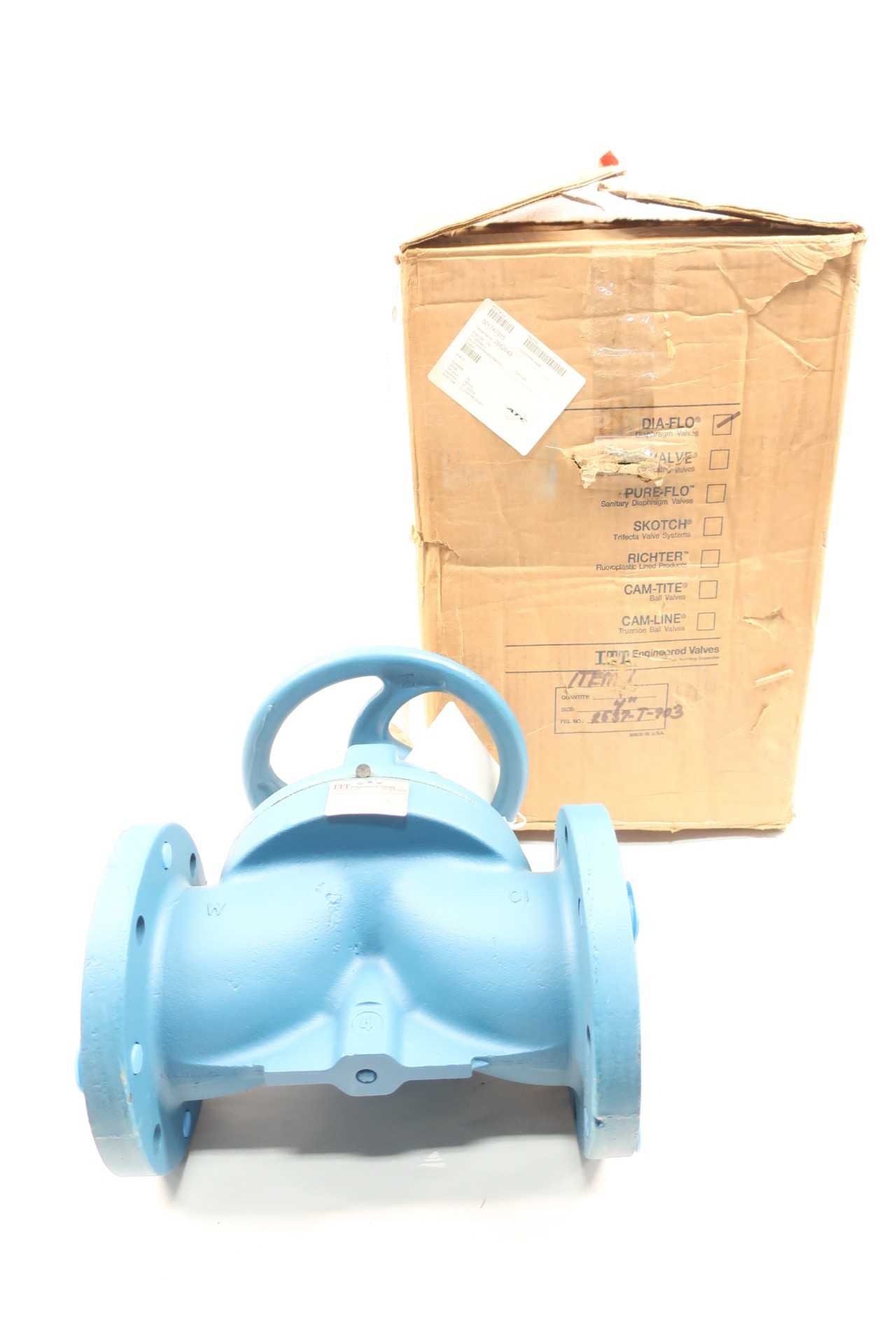 ITT 42537T903 MANUAL IRON FLANGED DIAPHRAGM VALVE 4IN 150 - DIAPHRAGM VALVE