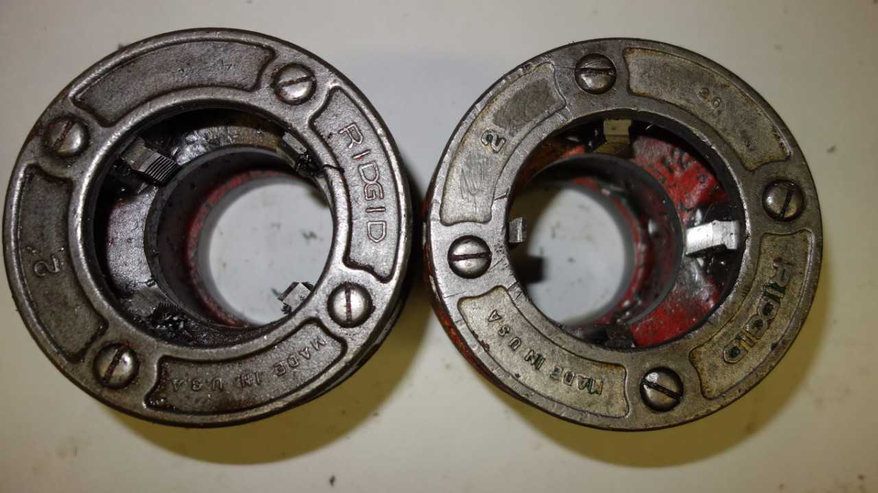 LOT OF 2 RIDGID 2 IN DIE HEADS - ELECTRIC POWER TOOLS
