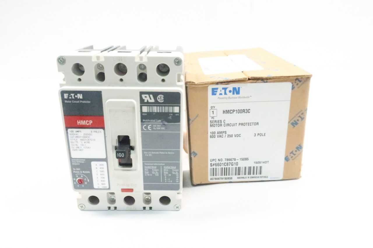 EATON HMCP100R3C 3P 100A AMP 600V-AC MOLDED CASE CIRCUIT BREAKER - CIRCUIT BREAKERS