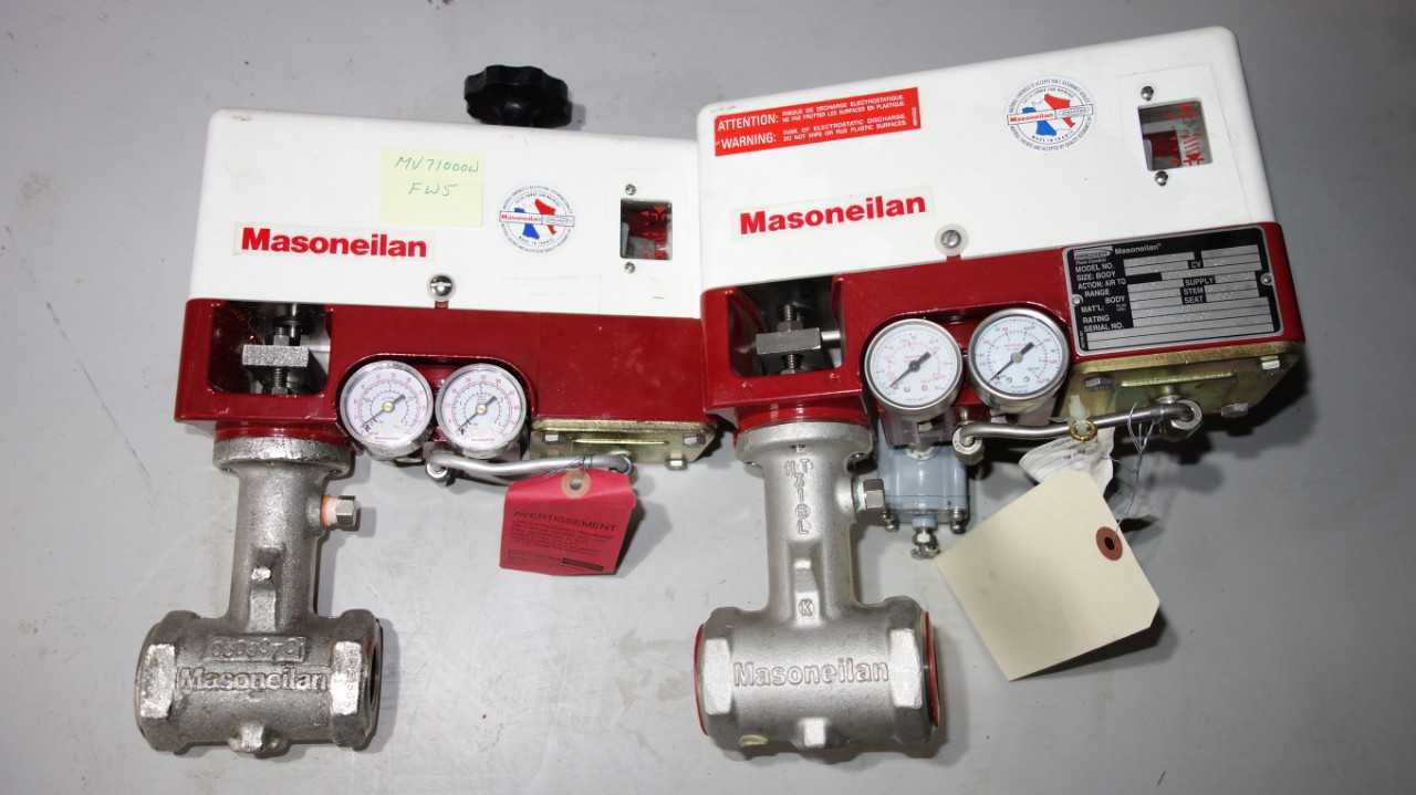 LOT OF 2 MASONEILAN 28-28112 1" 316 STAINLESS VALVE ACTUATOR - VALVES