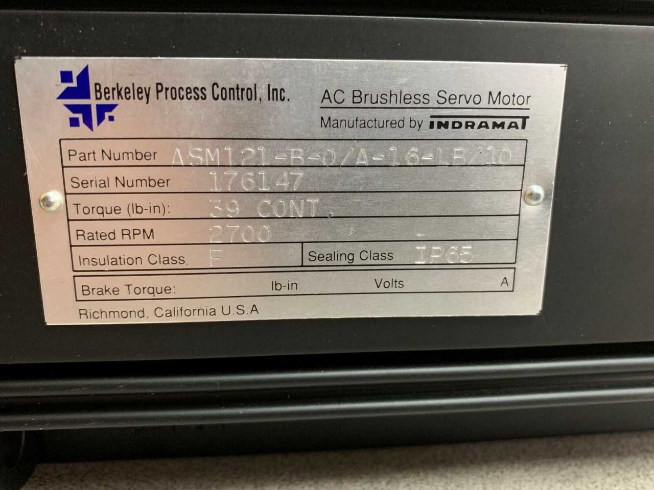 NEW INDRAMAT AC BRUSHLESS SERVO MOTOR BERKELEY ASM121-B-0/A-16-LB/10 - SERVO