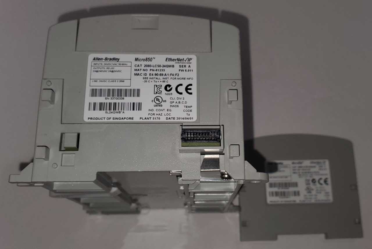 Allen Bradley Micro 850 2080-LC50-24QWB PLC - AUTOMATION & CONTROLS