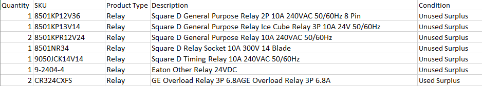 Quantity of 9x Assorted Relays - ELECTRICAL COMPONENTS Quantity of 9x Assorted Relays - ELECTRICAL COMPONENTS