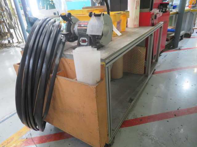 Wilton Vice and aluminum Table on wheels (1) vice, Double End Grinder - MISCELLANEOUS