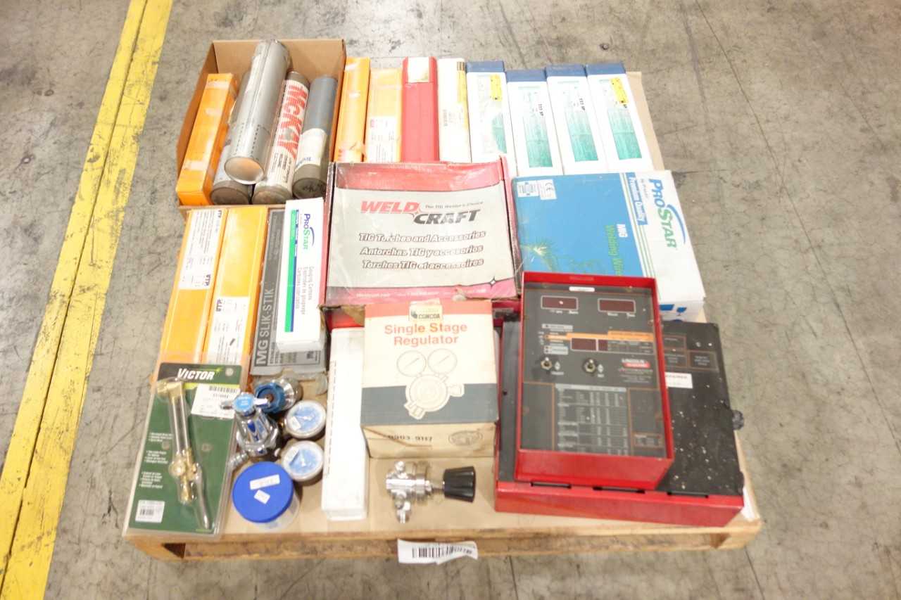 1 PALLETS OF ASSORTED MANUFACTURING EQUIPMENT - HAND TOOLS