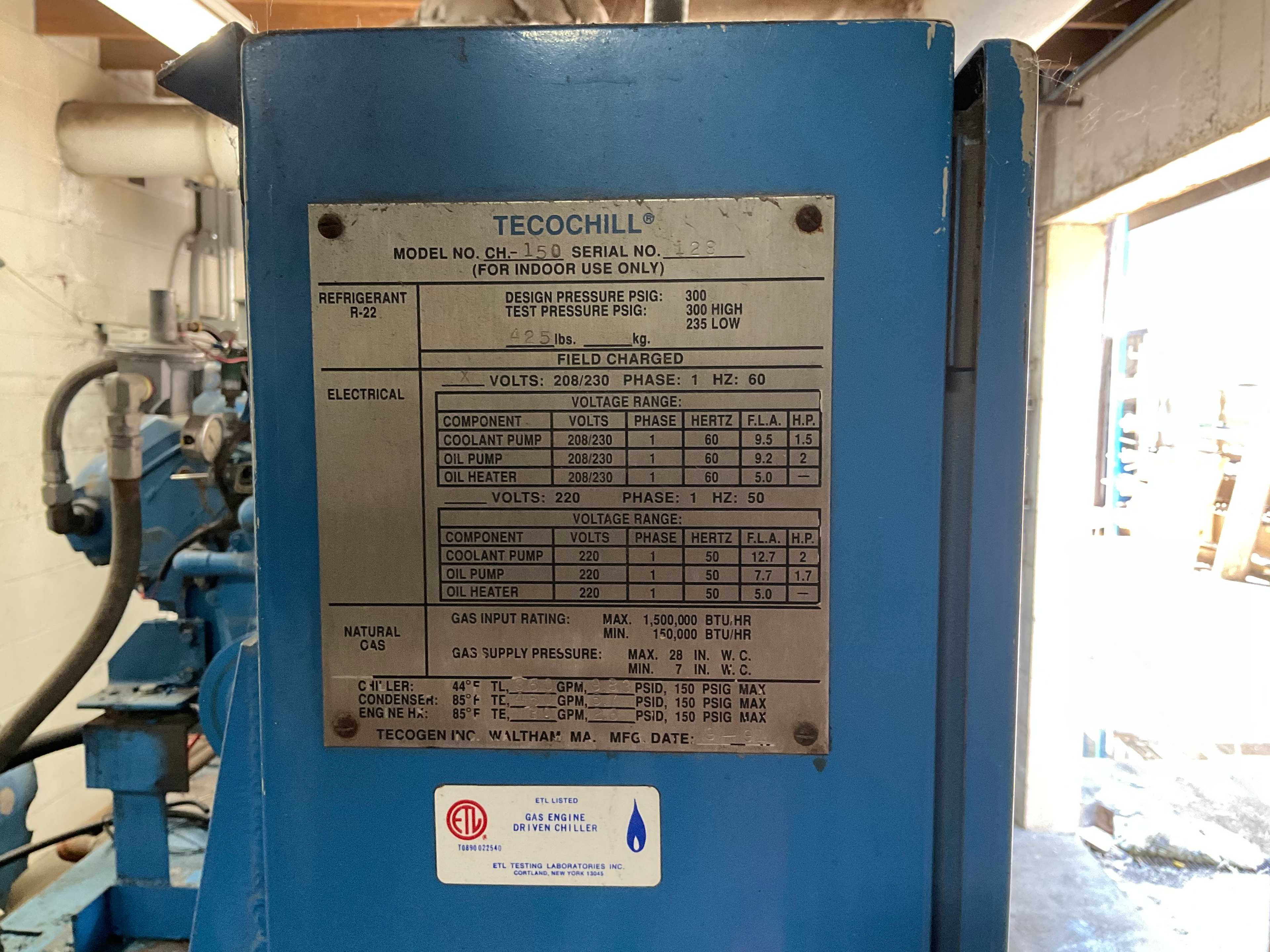 TECOCHILL 150 ENGINE-DRIVEN CHILLER - PROCESS EQUIPMENT