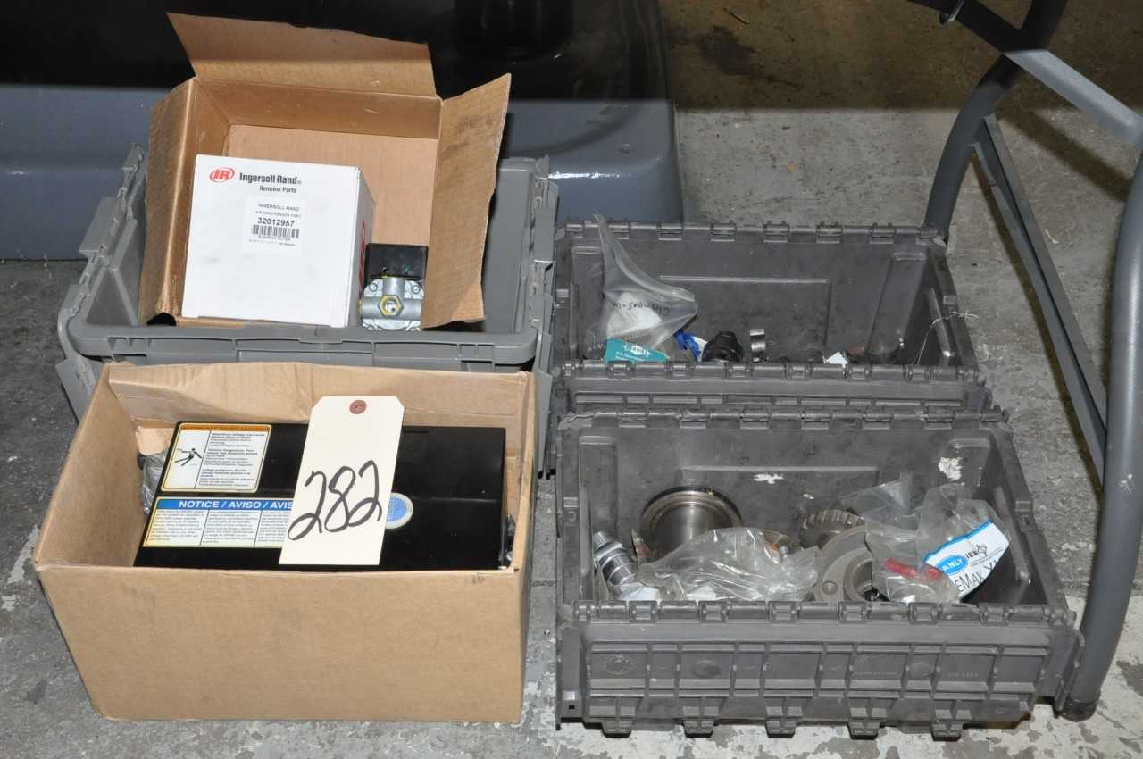 Lot-Asst'd Machine Maintenance in (3) Totes and (1) Box Under (1) Table - ELECTRIC POWER TOOLS
