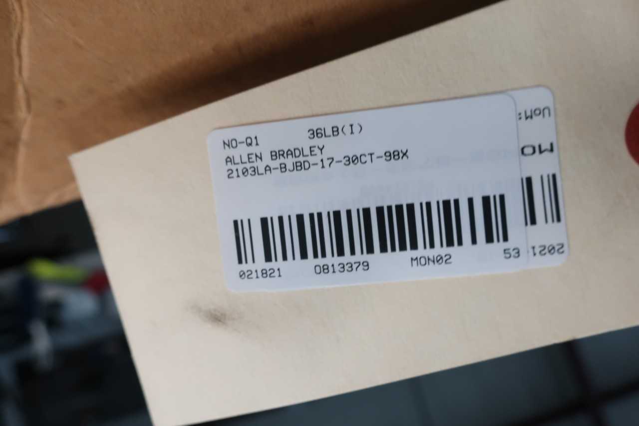 ALLEN BRADLEY 2103LA-BJBD-17-30CT-98X MCC BUCKET 30A FVC - AUTOMATION & CONTROLS
