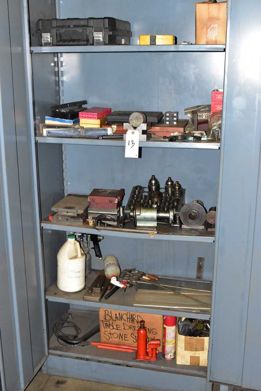 Two (2) Storage cabinets with contents including misc tooling and drawers with contents  including miscellaneous taps and drill bits - ELECTRIC POWER TOOLS