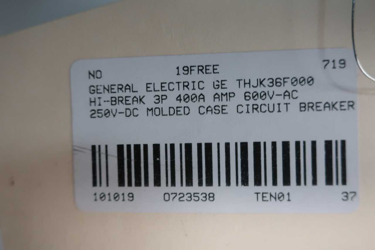 Ge THJK436F000 Hi-break Circuit Breaker 400A - CIRCUIT BREAKERS