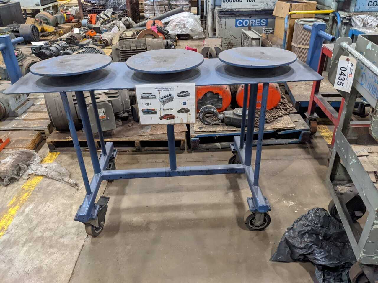 LOT OF 8 ROLLING STEEL CARTS - ROLLING CARTS