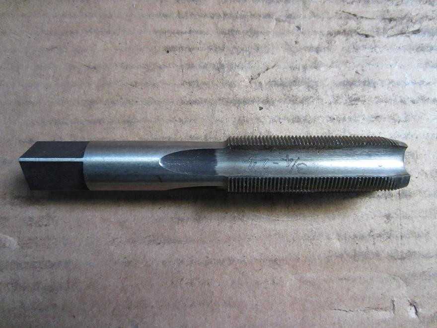 4-Flute Thread Hand Tap 3/4" -27 TPI NS 2" Long Flutes 4-1/4" OAL Used Good - MACHINING ACCESSORIES & TOOLING