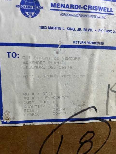 Bulk Lot of New Flex-Kleen & Menardi-Criswell Bag Filters - QTY 1 Pallet - INDUSTRIAL PARTS