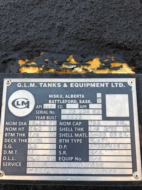 750 bbl Storage Tank - PROCESS EQUIPMENT