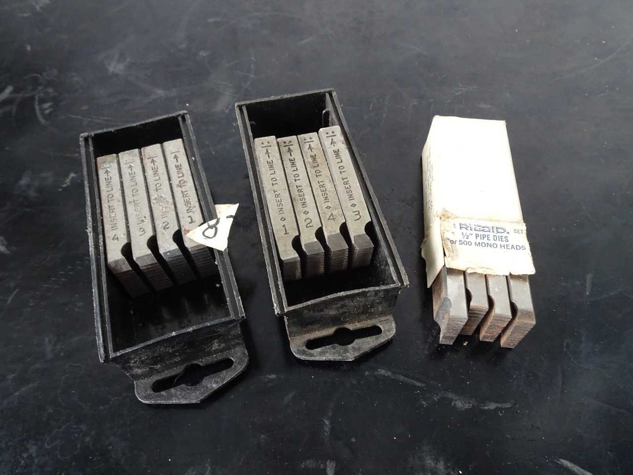 RIDGID PIPE THREADER DIES mostly new - HAND TOOLS