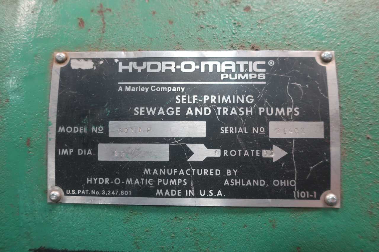 HYDROMATIC 80MMP SELF-PRIMING SEWAGE & TRASH PUMP - PUMPS