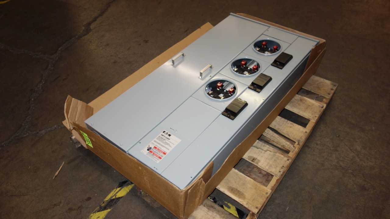 EATON 1MP3121RP 125A 3 SOCKET/BASE METER PACK PANEL - INDUSTRIAL PARTS